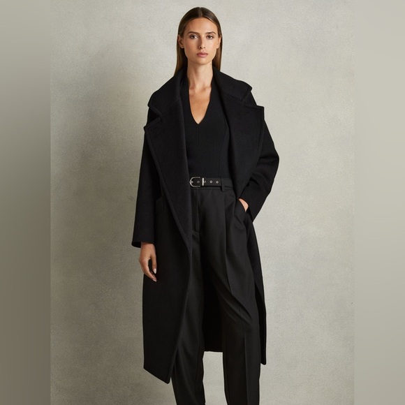 NWT Reiss Bridget Wool Blend Blindseam Trench Coat - Picture 1 of 6